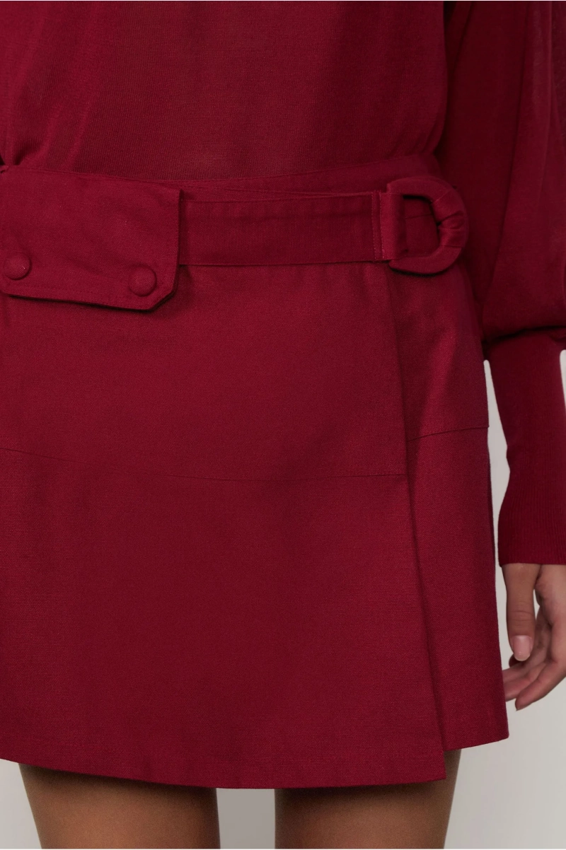 SAIA DE ALGODÃO ORGÂNICO COM CINTO ANIMALE JEANS - Image 2