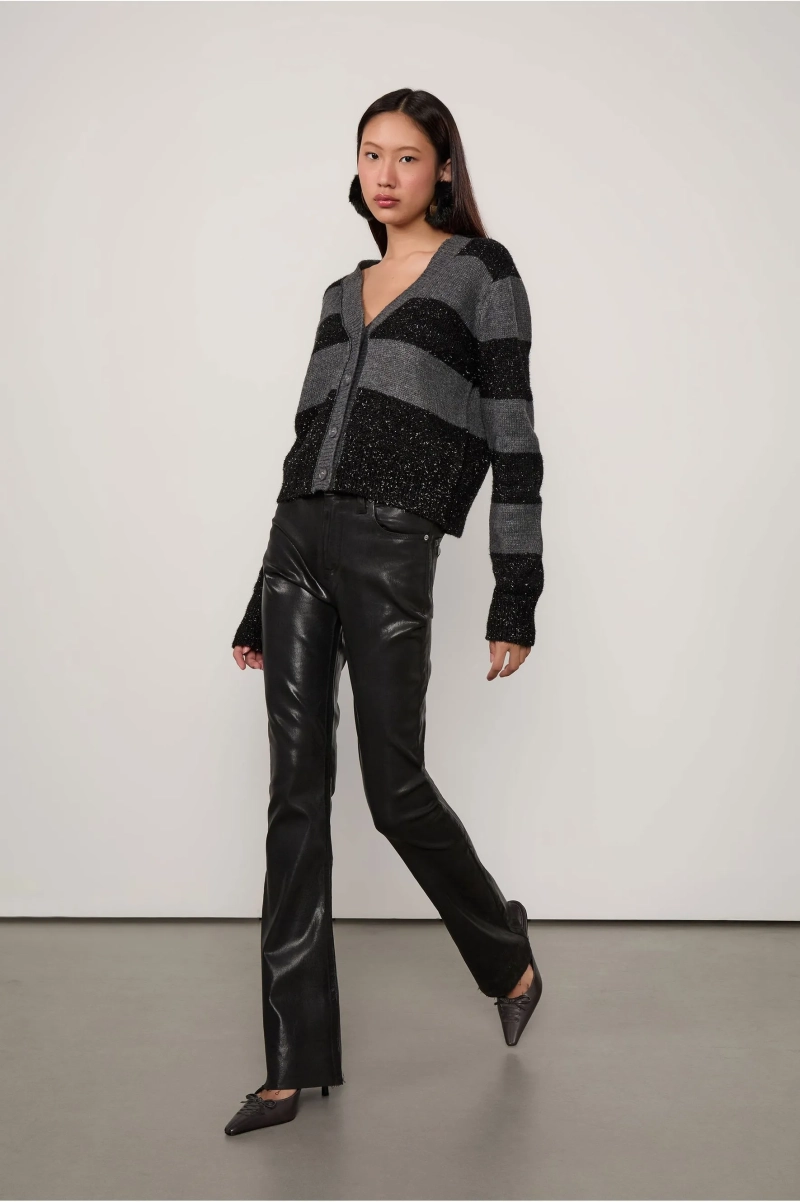 CALÇA DE SARJA BOOT BASIC MIDI LIKE LEATHER ANIMALE JEANS