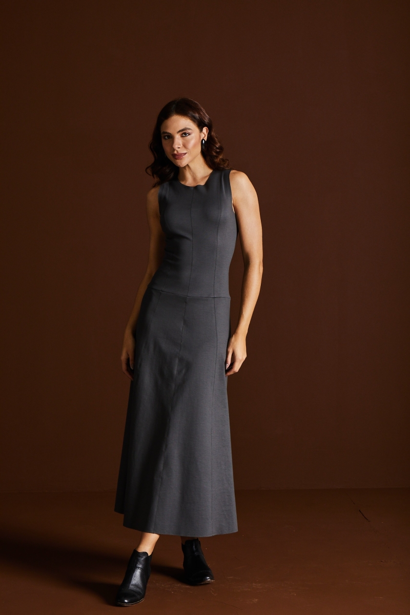 VESTIDO CINZA MALHA KING VOAR