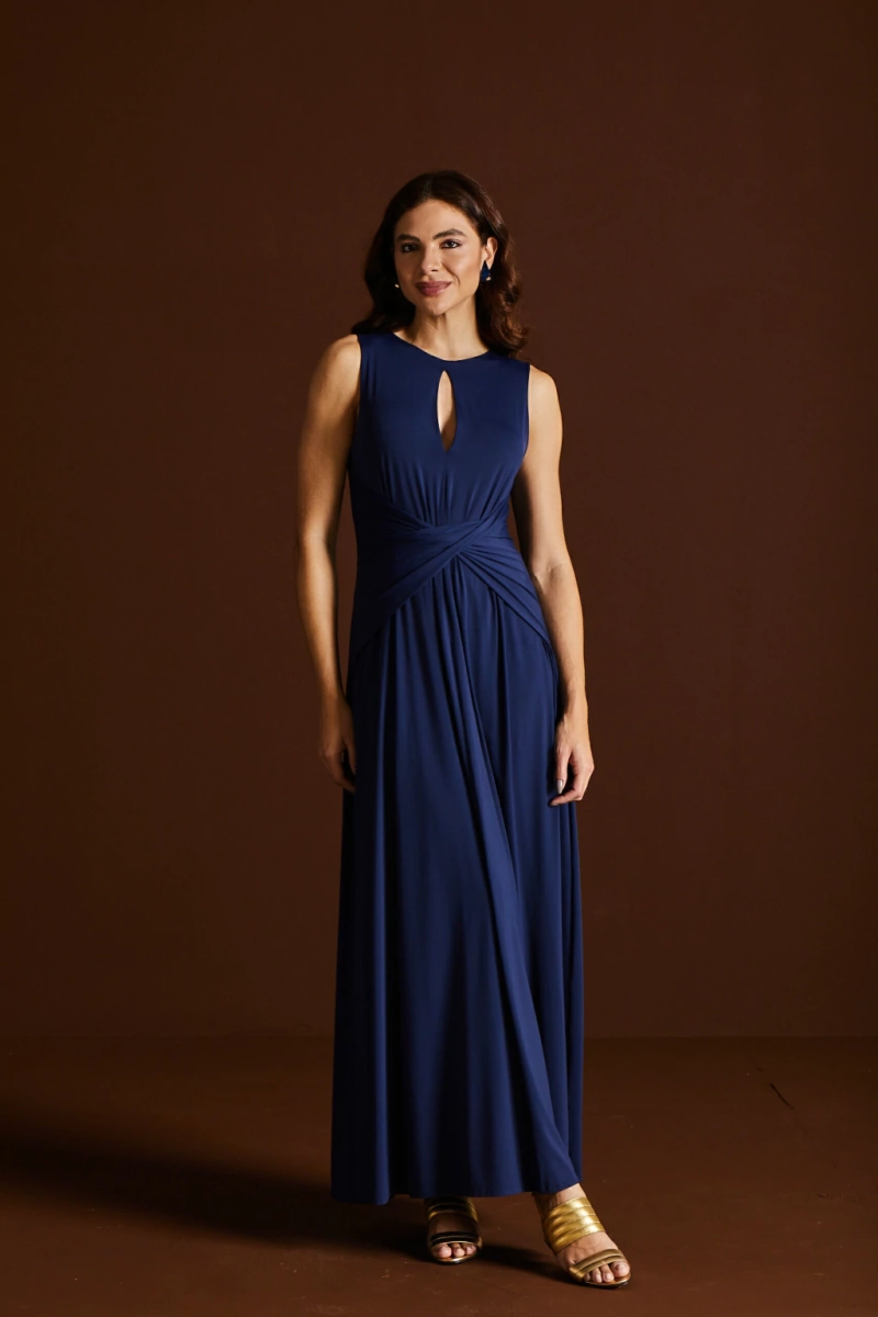 VESTIDO AZUL LISO FLUITY VOAR