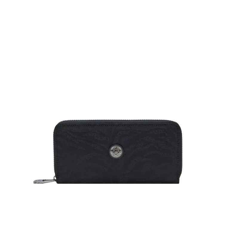 CARTEIRA KIPLING MONEY WORLD ESTAMPADA PRETO