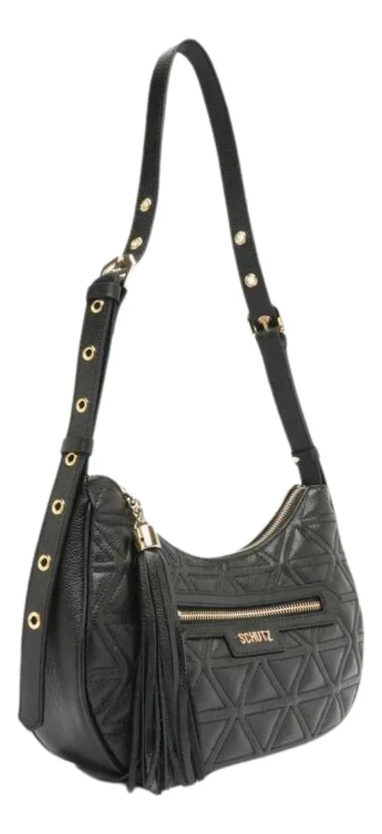 Bolsa Schutz Média Mirella Couro Cor Preto S5001004740002 - Image 3