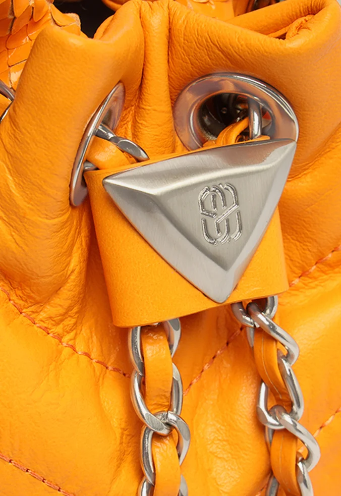 Bolsa Mini Bucket Gianina Couro Laranja |S5001144480003 - Image 7