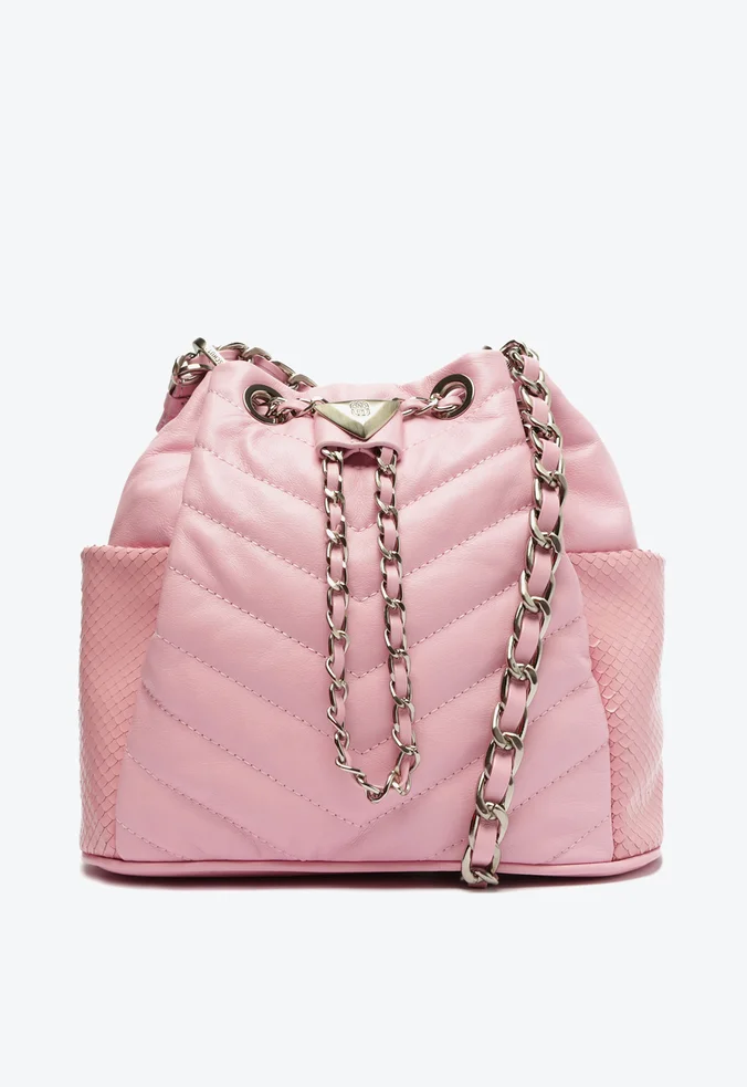 Bolsa Bucket Gianina Couro Rosa |S5001144490004