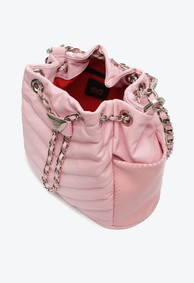 Bolsa Bucket Gianina Couro Rosa |S5001144490004 - Image 5