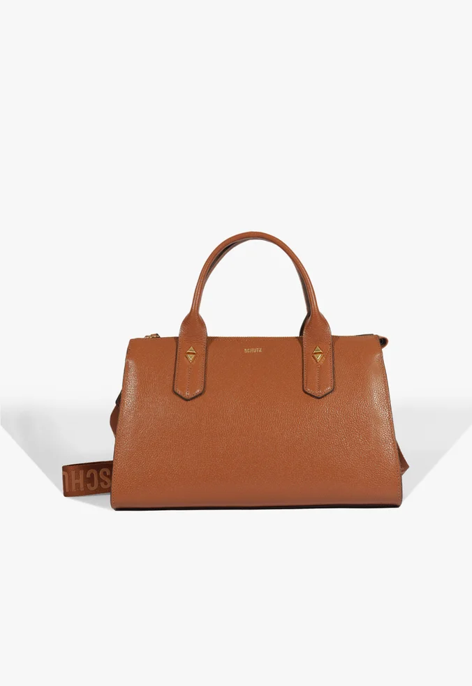 Bolsa Bowling Grande Betsy Couro Marrom S5001008360007