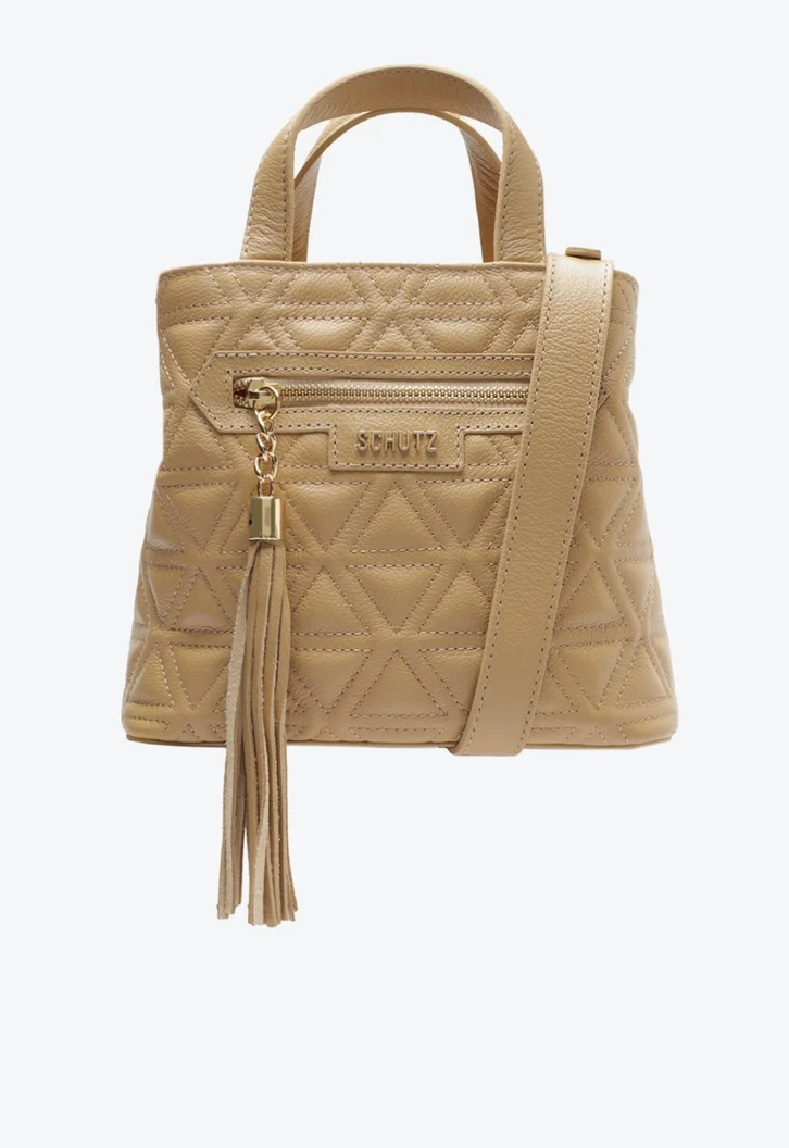Bolsa Tote Bege Schutz Couro Grande Matelassê | S5001004800003