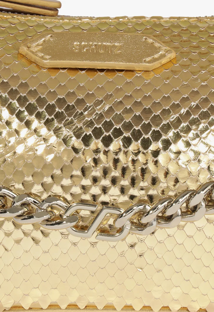 Bolsa Tiracolo Dourada Schutz Baguete Emmy Couro | S5001813490051 - Image 7