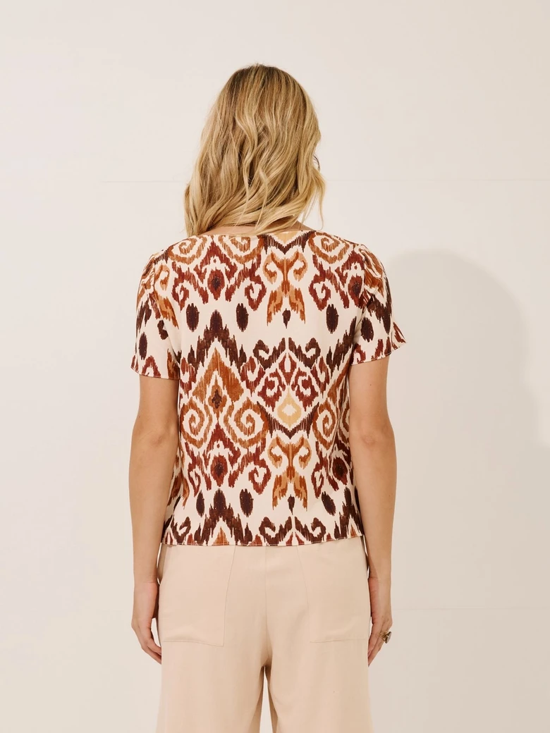 Blusa Brenda Ikat -Pink Poá |126103 - Image 3