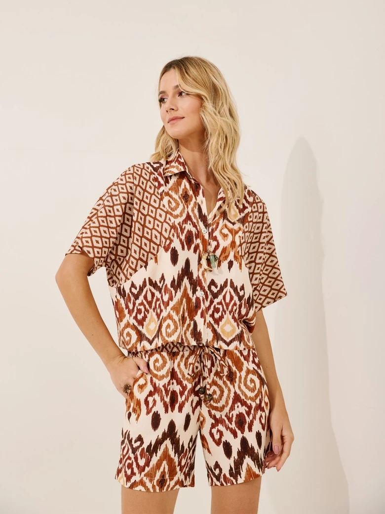 Shorts Paris Ikat -Pink Poá | 126351 - Image 3