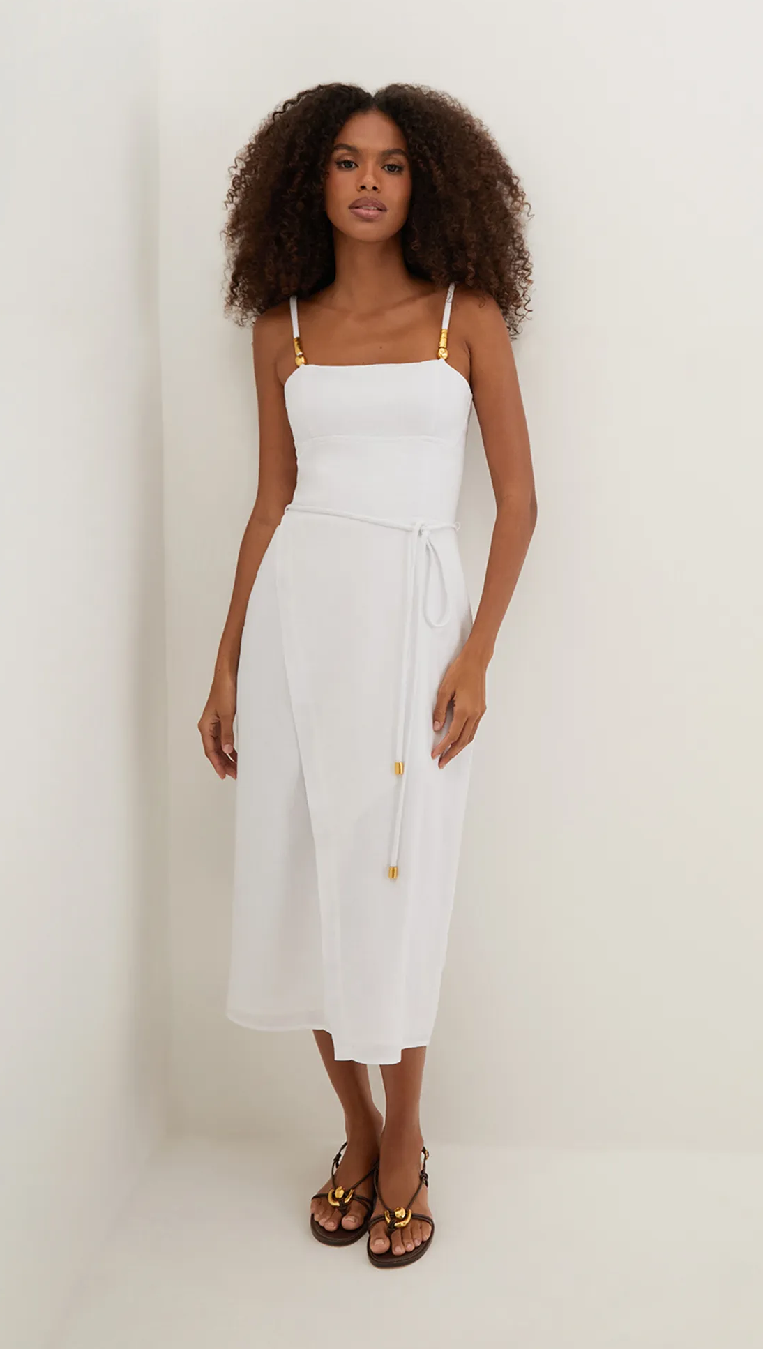 VESTIDO MIDI YUMI WHITE -VIX |VS252201